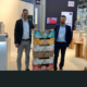 Jochen and Matthias at our booth and show the possibilities of digital printing with different variations of the vegetable box